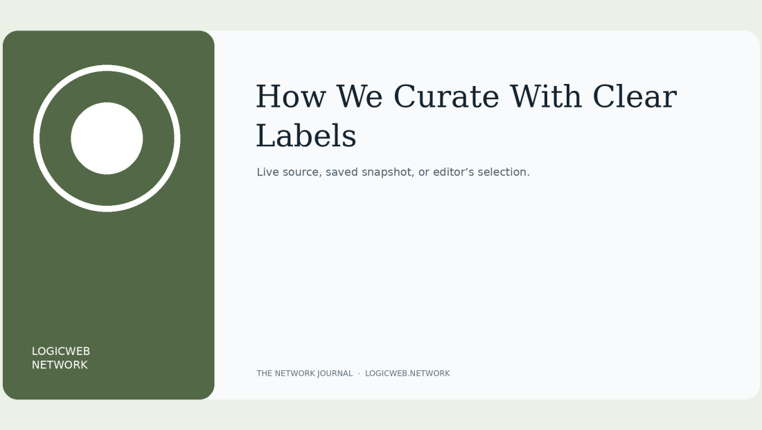 How We Curate Without Pretending Everything Is Live