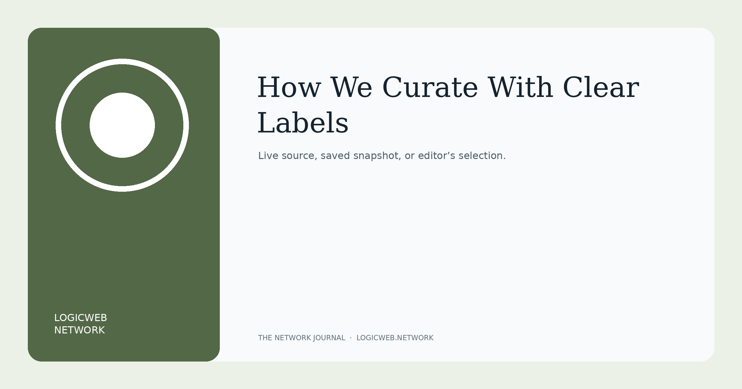 How We Curate Without Pretending Everything Is Live